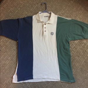 Vintage 90s color block bugle boy polo